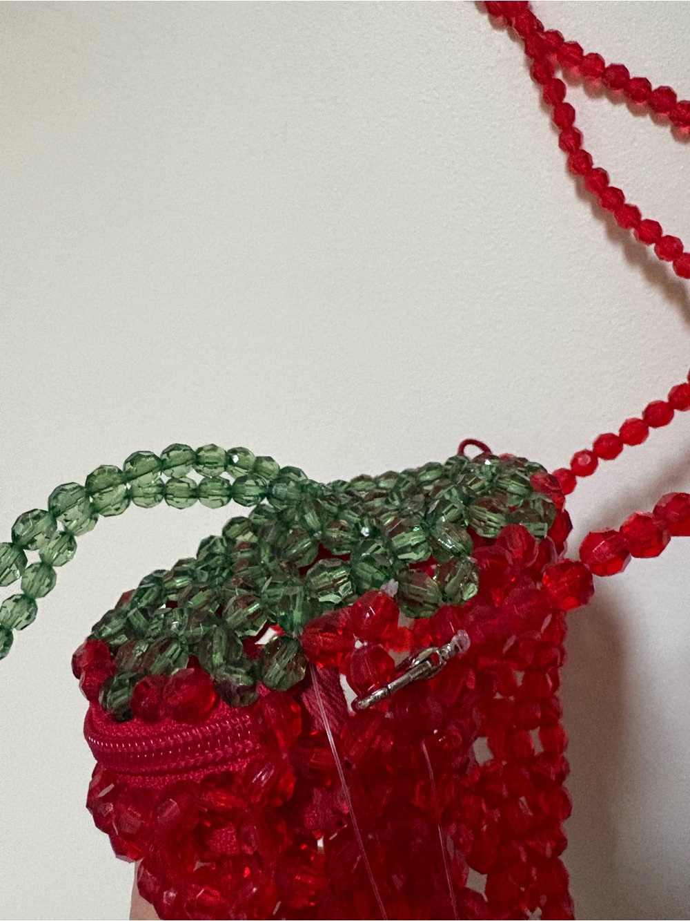NWT Kimchi Blue Strawberry Beaded Crossbody Bag - Picture 8 of 13